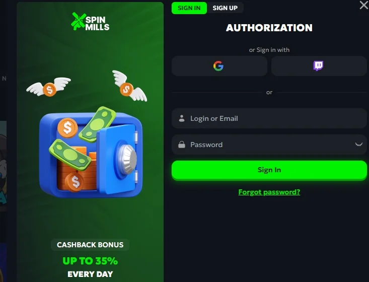 Spin Mills Login